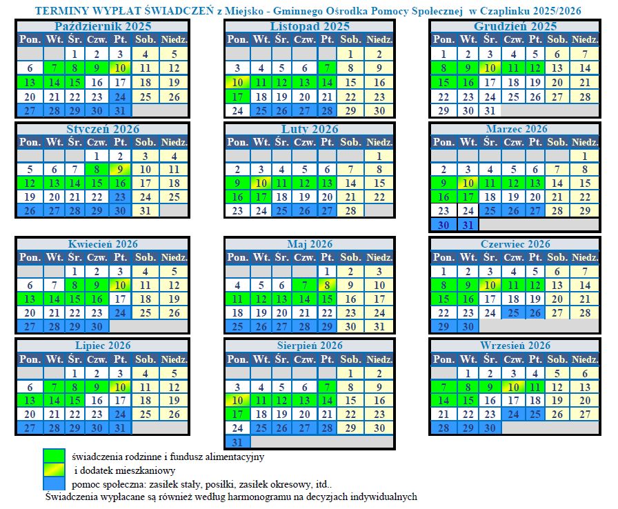 Kalendarz wypłat